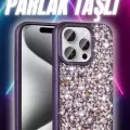 Apple iPhone 15 Pro Max Kılıf Parlak Taşlı Tasarım  Linea Diamond Kapak