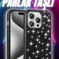 Apple iPhone 15 Pro Max Kılıf Parlak Taşlı Tasarım  Linea Diamond Kapak