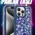 Apple iPhone 15 Pro Max Kılıf Parlak Taşlı Tasarım  Linea Diamond Kapak