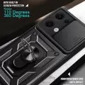 Xiaomi Poco M6 Pro 4G / Redmi Note 13 Pro 4G Kılıf Magnetik Standlı Kamera Korumalı Sürgülü Yüzüklü Tasarım Armor Vega