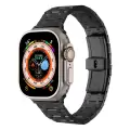 İnce Çelik Kordon Apple Watch 10. Nesil 46mm Otomatik Klipsli Şeritli KRD-83