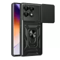 Xiaomi Poco F6 Pro Kılıf, Magnetik Standlı & Kamera Korumalı Sürgülü Vega