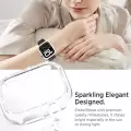 Apple Watch 10 Serisi 42mm Taşlı Kılıf Sert Pc Kasa Koruma Kasa Koruyucu Gard 05