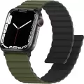 Apple Watch 10. Seri 46mm Silikon Tırtıklı Kordon Strap Kayış Krd-122 Siyah-Yeşil-Kahve-Turuncu