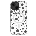 Apple İphone 13 Kılıf Magsafe Şarj  Polka Dot Desenli Youngkit Spots Series Kapak