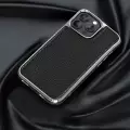 Apple İphone 13 Mini Kılıf Wiwu Genuine Leather Silver Calfskin Orjinal Deri Kapak