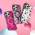 Apple İphone 13 Pro Kılıf Magsafe Şarj  Polka Dot Desenli Youngkit Spots Series Kapak