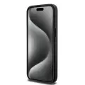 Apple İphone 14 Pro Max Kılıf Guess Magsafe Şarj Özellikli Pu Deri Desenli Metal Plaka Logolu Kapak