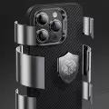 Apple İphone 14 Pro Max Kılıf Karbon Fiber Magsafe Şarj Özellikli Benks Hybrid Armorpro 600d Kevlar Kapak