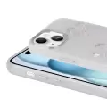 Apple iPhone 15 Plus Kılıf Kabartma Figürlü Parlak Lopard Eralli Silikon Kapak