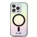 Apple İphone 15 Pro Kılıf Bmw Magsafe Şarj Özellikli Transparan Renk Geçişli Iridescent Orjinal Lisanslı Kapak
