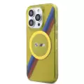 Apple İphone 15 Pro Kılıf Bmw Magsafe Şarj Özellikli Transparan Tricolor Stripes Orjinal Lisanslı Kapak