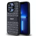 Apple İphone 15 Pro Kılıf Dkny Lisanslı 3d Yazılı Repeat Texture Pattern Kapak