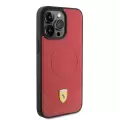 Apple İphone 15 Pro Kılıf Ferrari Orjinal Lisanslı Magsafe Şarj Özellikli Metal Logolu Pu Karbon Kapak