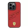 Apple İphone 15 Pro Kılıf Ferrari Orjinal Lisanslı Pu Delikli Arka Yüzey Metal Logolu Dikişli Büyük Sf Yazılı Kapak