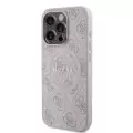 Apple İphone 15 Pro Kılıf Guess Orjinal Lisanslı Magsafe Şarj Özellikli 4g Desenli Yazı Logolu Kapak