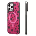 Apple İphone 15 Pro Kılıf Magsafe Şarj  Polka Dot Desenli Youngkit Spots Series Kapak