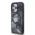 Apple İphone 15 Pro Kılıf Tumı Orjinal Lisanslı Magsafe Şarj Özellikli Buzlanmış Saydam Ağ Kamuflajı Desenli Kapak