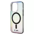 Apple İphone 15 Pro Max Kılıf Bmw Magsafe Şarj Özellikli Transparan Renk Geçişli Iridescent Orjinal Lisanslı Kapak