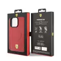 Apple İphone 15 Pro Max Kılıf Ferrari Orjinal Lisanslı Magsafe Şarj Özellikli Metal Logolu Pu Karbon Kapak