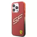 Apple İphone 15 Pro Max Kılıf Ferrari Orjinal Lisanslı Transparan Sf Yazılı Kenarları Renk Geçişli Kapak