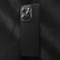 Apple İphone 15 Pro Max Kılıf Karbon Fiber Magsafe Şarj Özellikli Benks Hybrid Armorpro 600d Kevlar Kapak