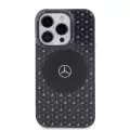 Apple İphone 15 Pro Max Kılıf Mercedes Benz Orjinal Lisanslı Magsafe Şarj Özellikli Çift Katmanlı Mini Yıldız Desenli Kapak