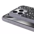 Apple iPhone 15 Pro Max Kılıf Parlak Taşlı Tasarım Lopard Pırlanta Kapak
