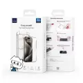 Apple İphone 15 Wiwu SQ-008 Oleofobik Easy Install Darbeye Karşı Dayanıklı Temperli Cam Ekran Koruyucu + Kolay Uygulama Aparatlı