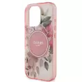 Apple İphone 16 Pro Guess Marka Lisanslı Magsafe Şarj  Flower Tonal Circle Kapak