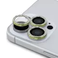 Apple İphone 16 Pro Guess Marka Lisanslı Rhinestone Taşlı Lens Koruyucu