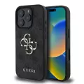 Apple İphone 16 Pro Kılıf Guess Marka Lisanslı Pu Deri 4g Desenli Metal Büyük 4g Ve Yazı Logolu Kapak