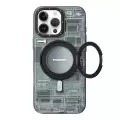 Apple İphone 16 Pro Kılıf Magsafe Şarj  Youngkit 360° Standlı Technology Series Kapak