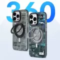 Apple İphone 16 Pro Kılıf Magsafe Şarj  Youngkit 360° Standlı Technology Series Kapak