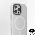 iPhone 16 Pro Max Magsafe Uyumlu Silikon Kılıf - Standlı Youngkit Bitty Cream Kapak