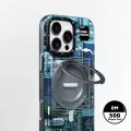 Apple İphone 16 Pro Max Kılıf Magsafe Şarj  Youngkit 360° Standlı Technology Series Kapak