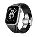 Apple Watch 10 46mm Krd-127 Metal Tokalı Silikon Kordon