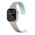 Apple Watch 42mm 10.Nesil  KRD-111 Çizgili Desenli Silikon Kordon