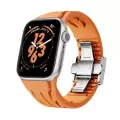 Apple Watch 44mm Krd-127 Metal Tokalı Silikon Kordon