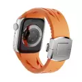 Apple Watch 44mm Krd-127 Metal Tokalı Silikon Kordon