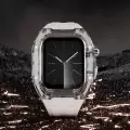 Apple Watch 46mm 10 Serisi Wiwu Wi-wb013 Rambo Series 2in1 Şeffaf Pc Kasa Koruyuculu Kauçuk Kordon