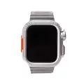 Apple Watch Ultra 49mm Sert Kasa Koruyuculu Metal Kordon Bilek Boyu Ayarlı Krd-126