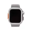 Apple Watch Ultra 49mm Sert Kasa Koruyuculu Metal Kordon Bilek Boyu Ayarlı Krd-126