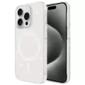 iPhone 15 Pro Max Kılıf Lopard Magsafe Şarj Özellikli Simli Şeffaf Arka Yüzey Erdos Silikon Kapak