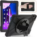 Lenovo Tab M10 HD (2.Nesil) 2022 Uyumlu Tablet Silikon Tank Military Ultra Koruma Standlı Defender