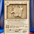 Pokemon Kart Ahşap 3d Tablo, Masa ve Çocuk Odası Duvar Süsü, Brocks Rhydon Kartları 19x26cm