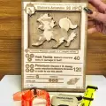 Pokemon Kart Arcanie Ahşap 3d Tablo, Çocuk Odası Duvar & Masa Aksesuarı, Pokedex Kartları 19x26cm