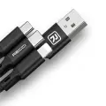 Recci Rcs-d120 Fast Wind Series 3in1 Usb-a To Lightning – Type-c – Micro Şarj Ve Data Kablosu 1.2m