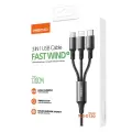 Recci Rcs-d120 Fast Wind Series 3in1 Usb-a To Lightning – Type-c – Micro Şarj Ve Data Kablosu 1.2m