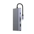 Recci Rh09 Type-c To Type-c + Sd/tf + Usb3.0 + Usb2.0 + Hdmı + Vga + Rj45 Bağlantılı 9in1 Hub